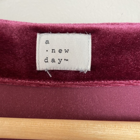 A New Day Velvet Long Sleeve V Neck Dress - Picture 5 of 13